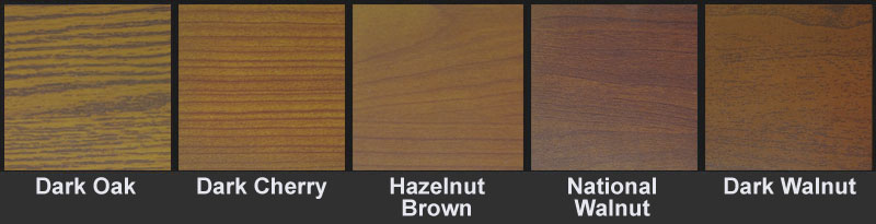 Sample wood door finishes from The Baut Studios.