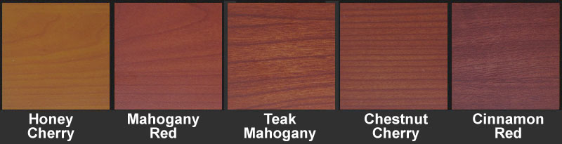 Sample wood door finishes from The Baut Studios.